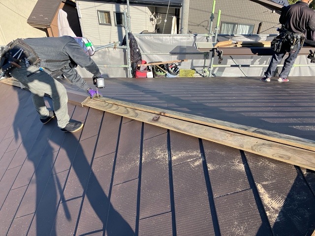 仙台市若林区　棟板金　設置