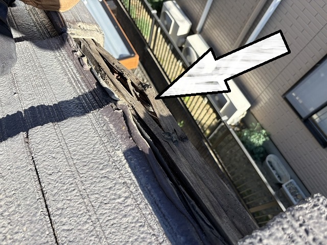 腐食した木下地