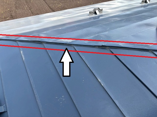 加美町　隅棟部分から室内に雨水が浸入していると推測