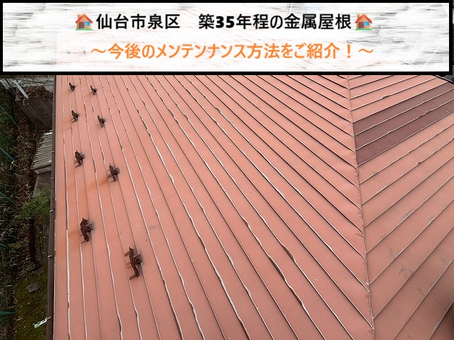 仙台市泉区　棟の「掴み込み」は万全じゃない？築35年の金属屋根に迫る雨漏りの危機
