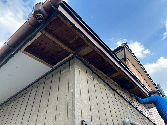 仙台市太白区　軒天が貼られていないご自宅