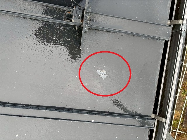仙台市青葉区 雨漏り 軒先に穴