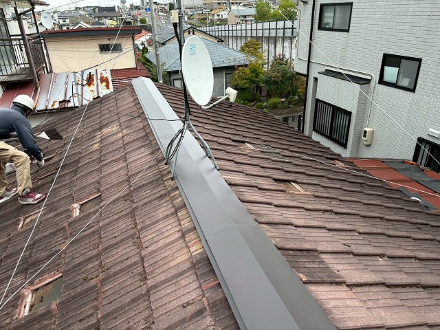  仙台市泉区-貸家-棟瓦修繕-完工