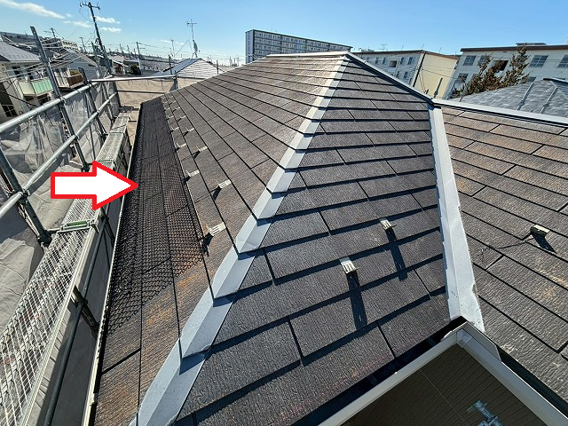 仙台市若林区 屋根カバー工事 ゆきもちくんが取付けられていた