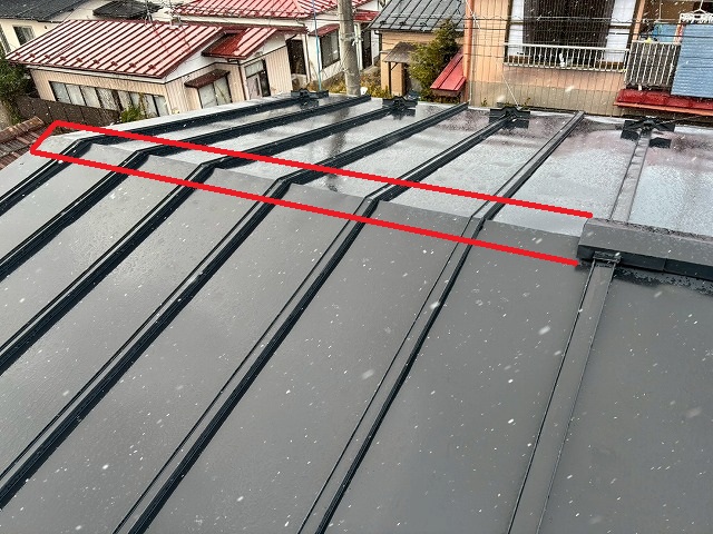 仙台市青葉区-棟板金設置-増設箇所の掴み込み部分-3